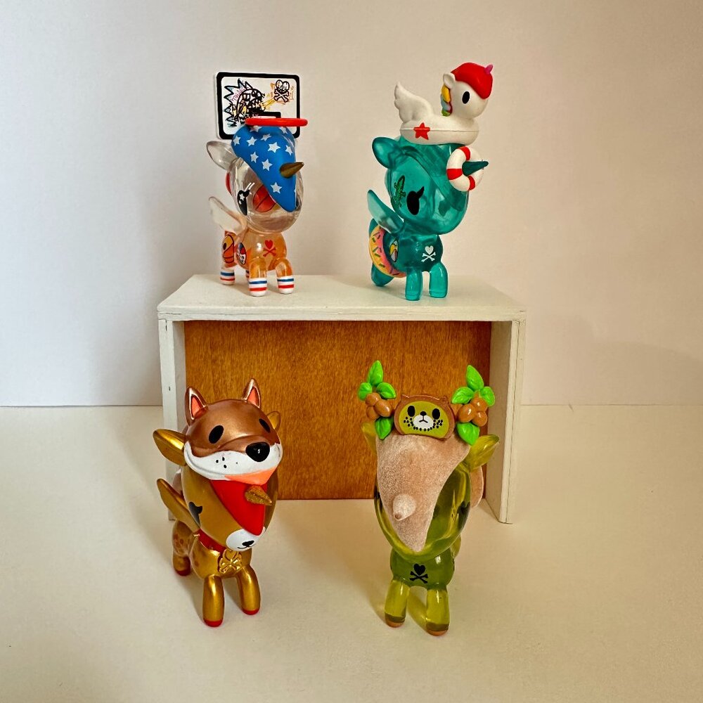 Tokidoki lot of 4  - KIWI, SPLASH, B BALLER, YEAR OF DOG